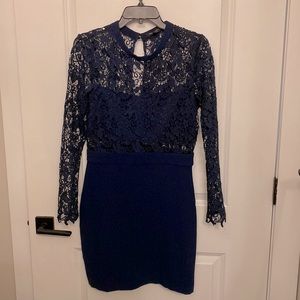 Romeo + Juliet Lace Navy Blue Dres